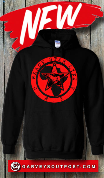 Black Star Line U.N.I.A Hoodie - Solid Red